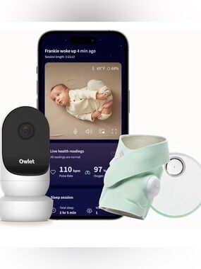 Owlet Smart Sock Baby Monitor - Mint Infant Wearable Tracker